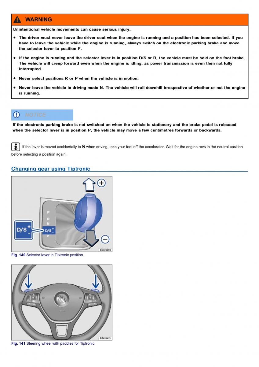 VW Volkswagen Tiguan II 2 owners manual / page 213