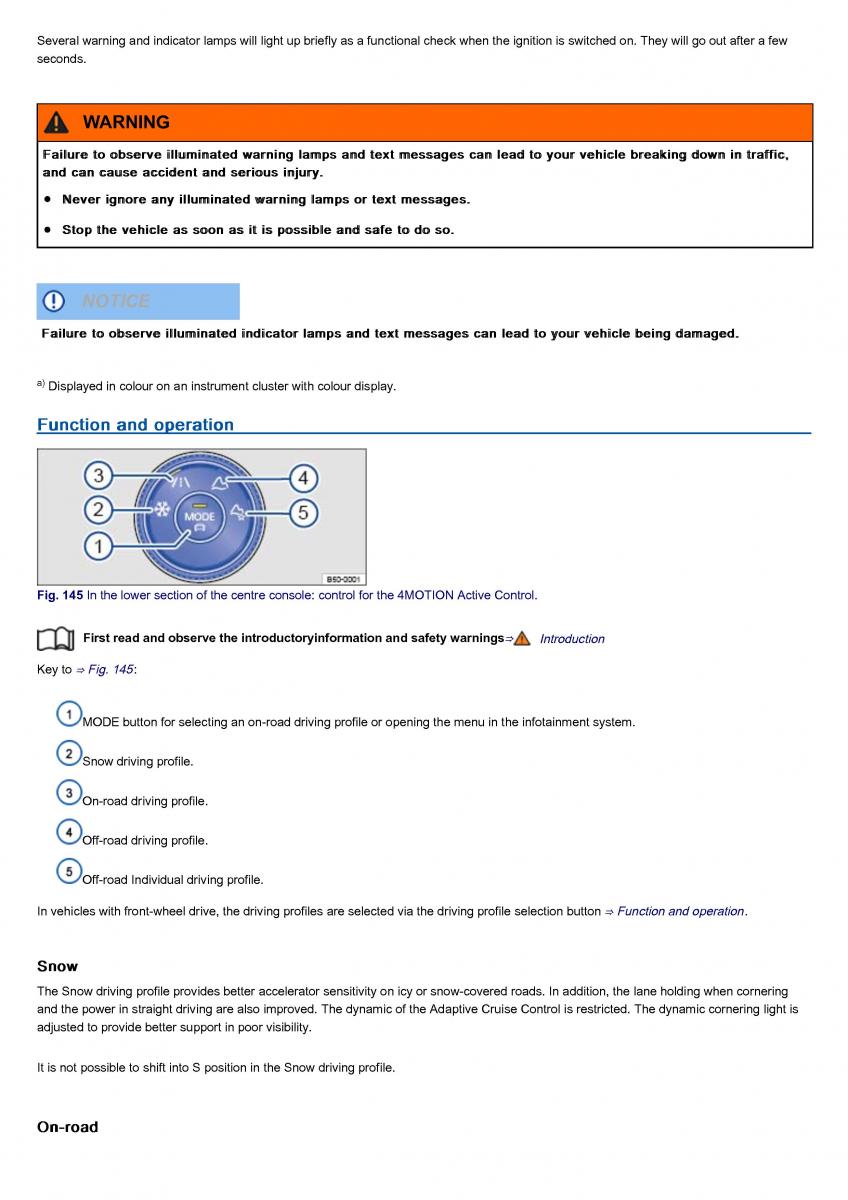 VW Volkswagen Tiguan II 2 owners manual / page 226