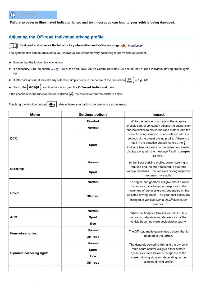 VW Volkswagen Tiguan II 2 owners manual / page 228