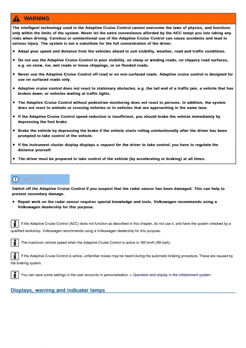 VW Volkswagen Tiguan II 2 owners manual / page 254