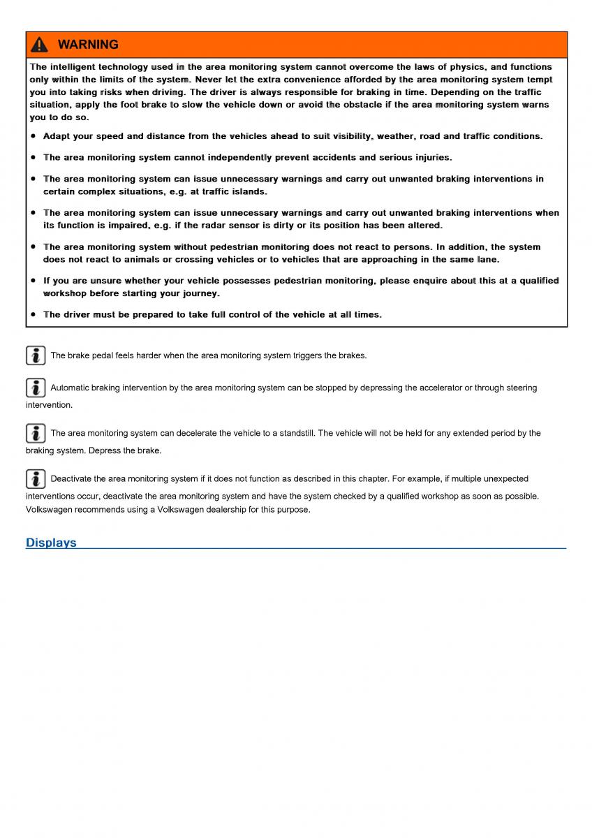 VW Volkswagen Tiguan II 2 owners manual / page 266