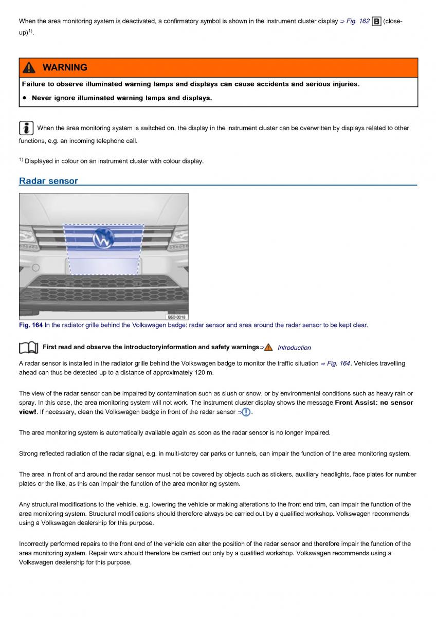 VW Volkswagen Tiguan II 2 owners manual / page 268