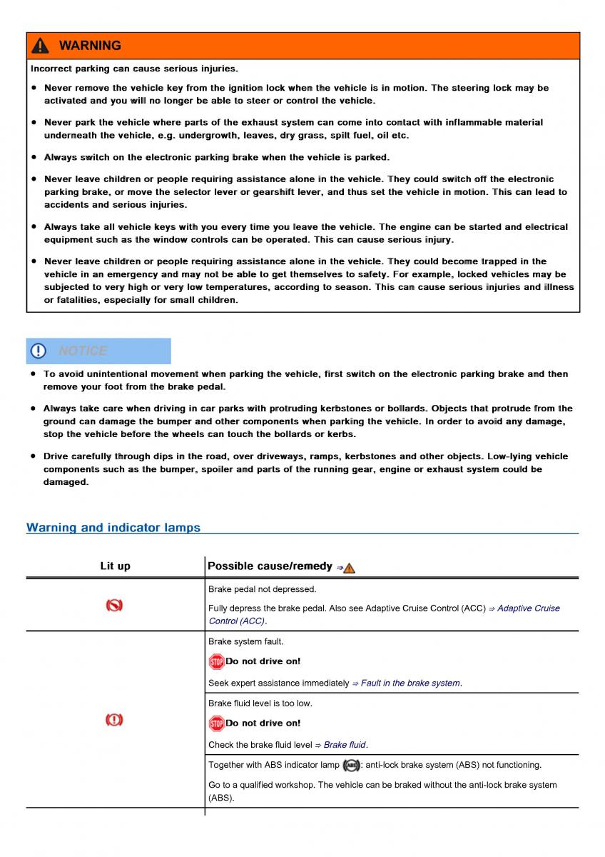 VW Volkswagen Tiguan II 2 owners manual / page 288