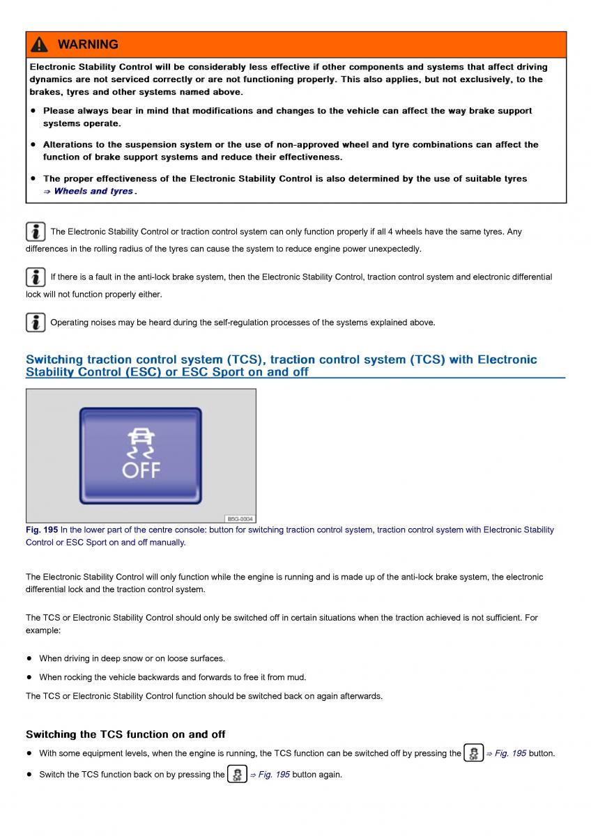 VW Volkswagen Tiguan II 2 owners manual / page 327