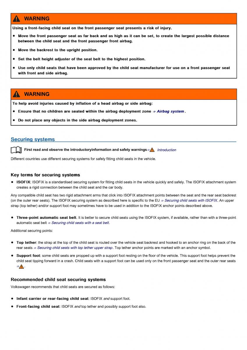 VW Volkswagen Tiguan II 2 owners manual / page 35