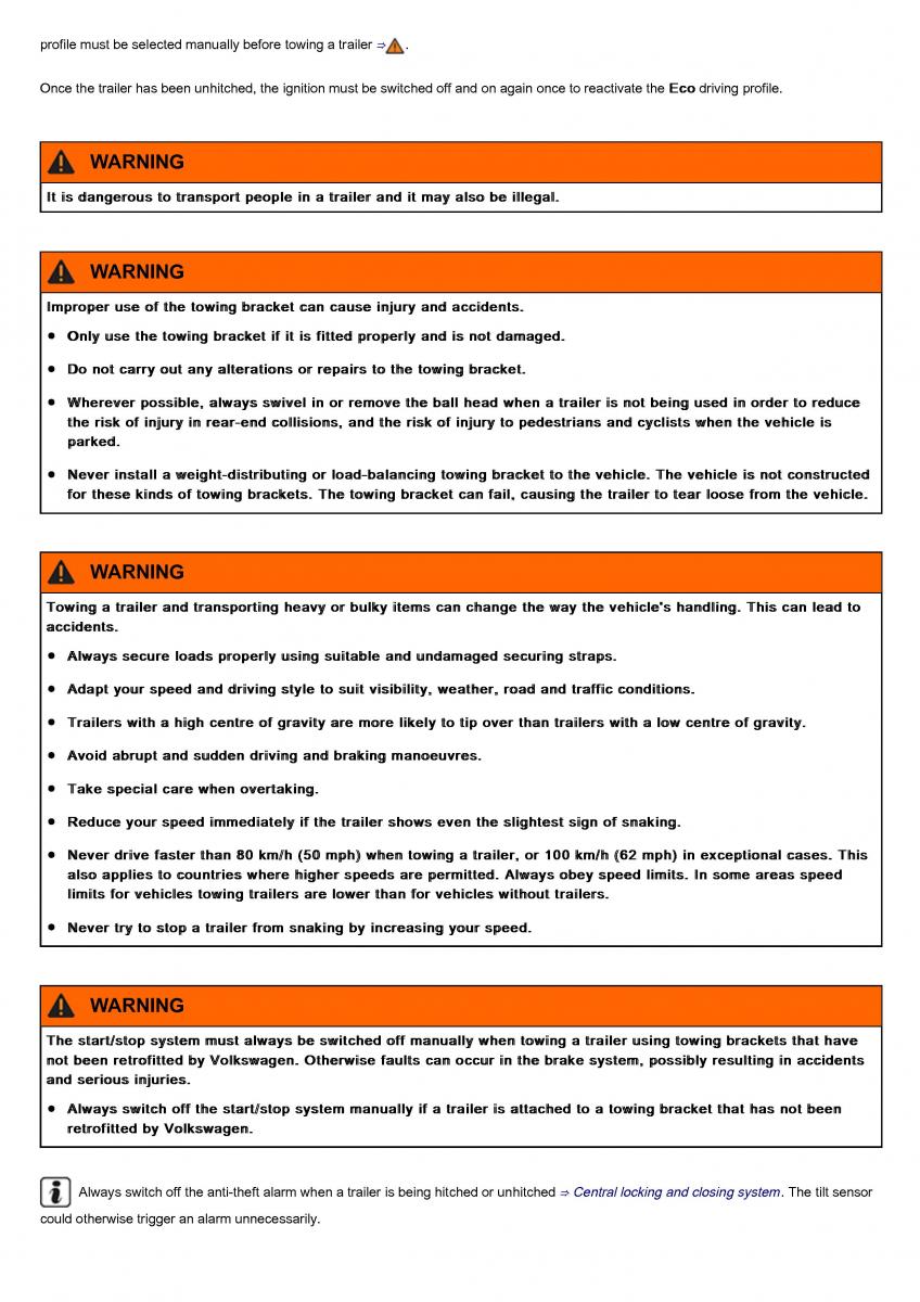 VW Volkswagen Tiguan II 2 owners manual / page 362