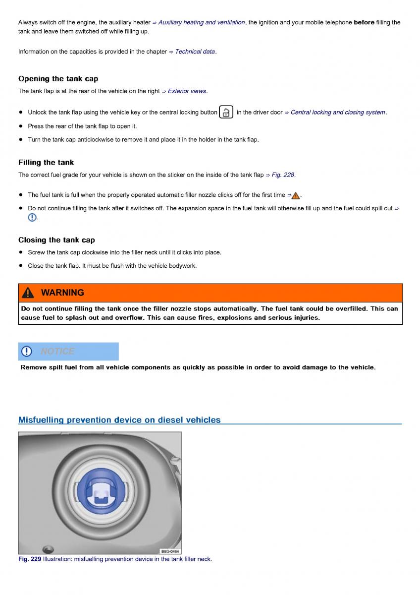 VW Volkswagen Tiguan II 2 owners manual / page 376