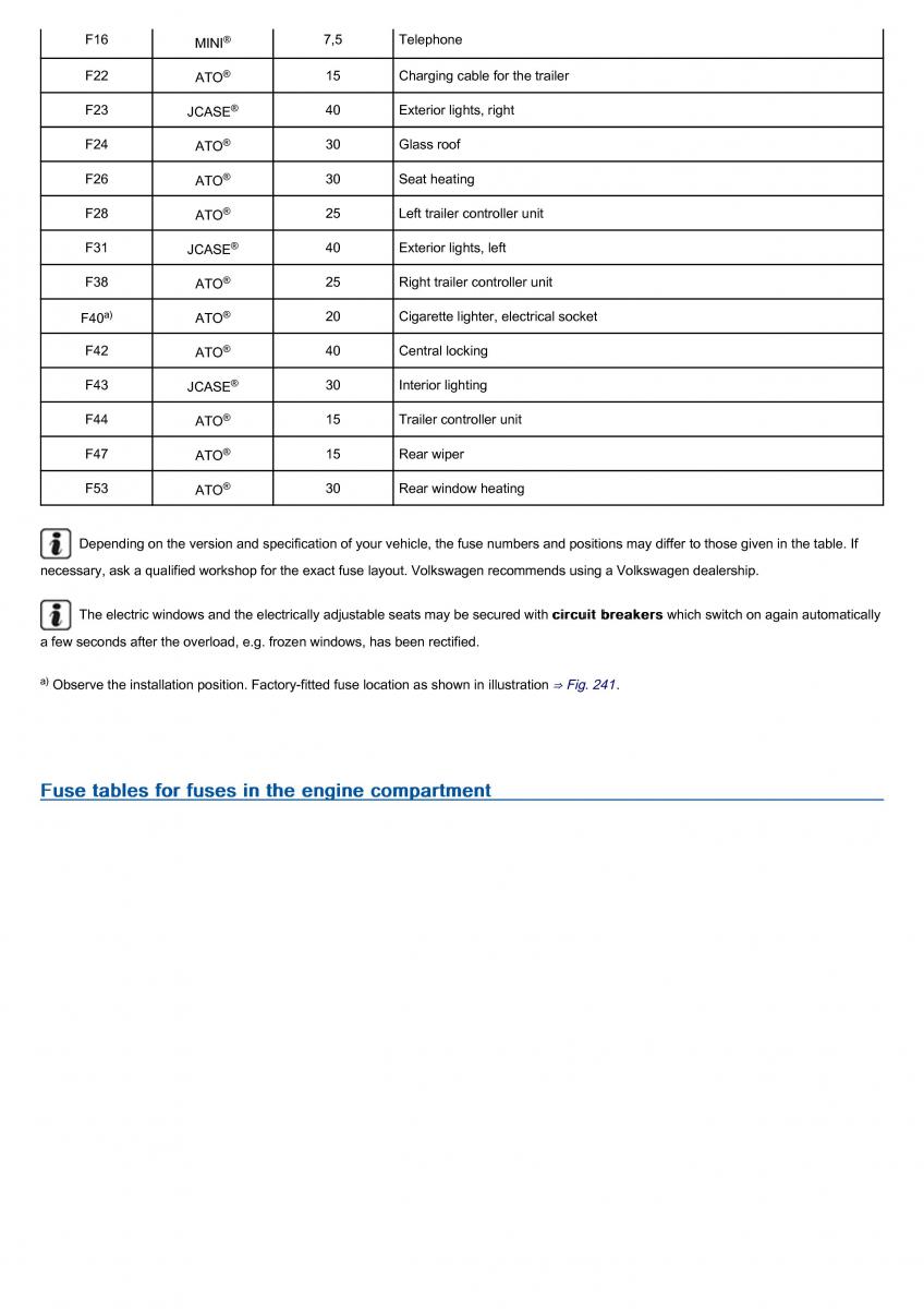 VW Volkswagen Tiguan II 2 owners manual / page 409