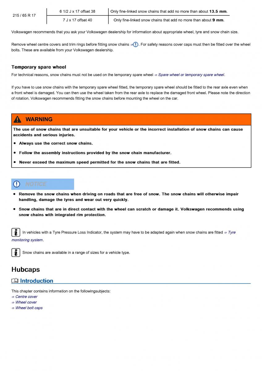 VW Volkswagen Tiguan II 2 owners manual / page 469