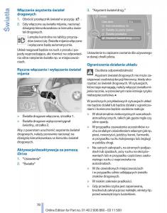 manual--BMW-X1-E84-instrukcja page 78 min