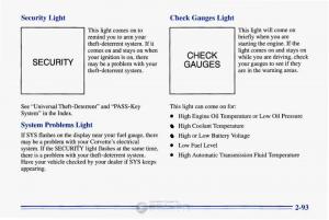 Chevrolet-Corvette-C4-owners-manual page 136 min