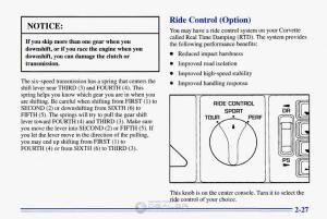 Chevrolet-Corvette-C4-owners-manual page 70 min