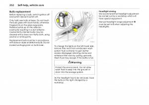 Opel-Vectra-Vauxhall-III-3-owners-manual page 257 min