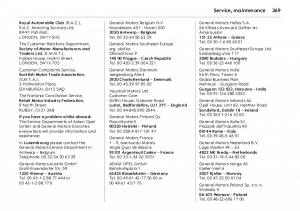 Opel-Vectra-Vauxhall-III-3-owners-manual page 274 min