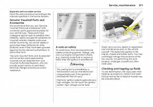 Opel-Vectra-Vauxhall-III-3-owners-manual page 276 min