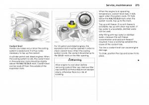 Opel-Vectra-Vauxhall-III-3-owners-manual page 280 min