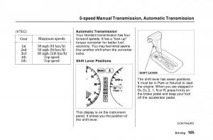 Honda-Civic-Del-Sol-CR-X-owners-manual page 105 min