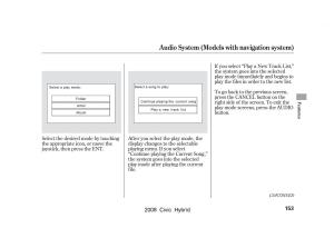 Honda-Civic-Hybrid-VIII-8-owners-manual page 156 min