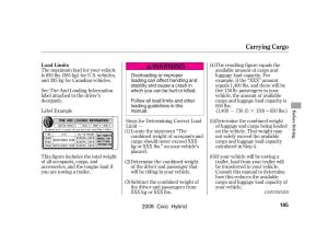 Honda-Civic-Hybrid-VIII-8-owners-manual page 188 min