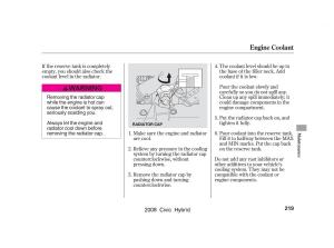 Honda-Civic-Hybrid-VIII-8-owners-manual page 222 min