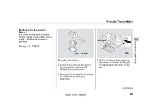 Honda-Civic-Hybrid-VIII-8-owners-manual page 92 min