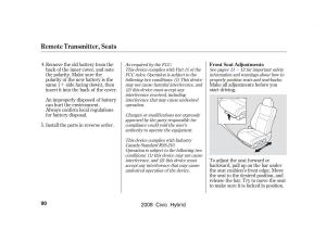 Honda-Civic-Hybrid-VIII-8-owners-manual page 93 min