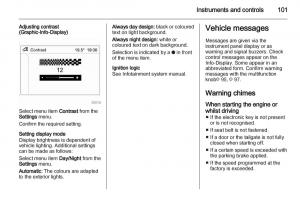 Opel-Zafira-B-owners-manual page 101 min