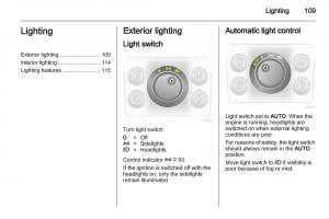 Opel-Zafira-B-owners-manual page 109 min