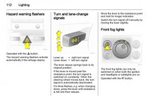 Opel-Zafira-B-owners-manual page 112 min