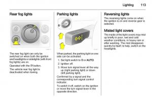 Opel-Zafira-B-owners-manual page 113 min