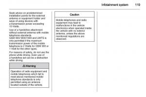 Opel-Zafira-B-owners-manual page 119 min