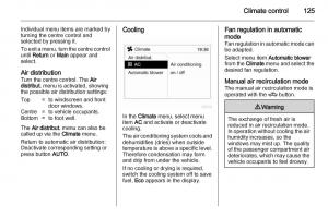 Opel-Zafira-B-owners-manual page 125 min