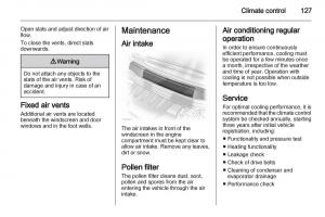 Opel-Zafira-B-owners-manual page 127 min