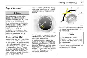 Opel-Zafira-B-owners-manual page 131 min