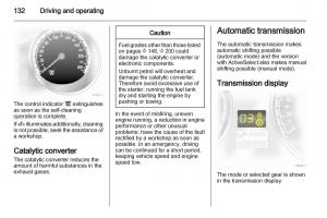 Opel-Zafira-B-owners-manual page 132 min