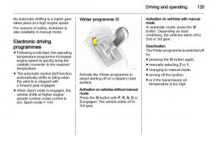 Opel-Zafira-B-owners-manual page 135 min