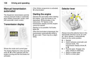 Opel-Zafira-B-owners-manual page 138 min