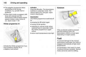 Opel-Zafira-B-owners-manual page 140 min