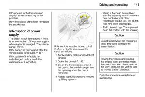 Opel-Zafira-B-owners-manual page 141 min