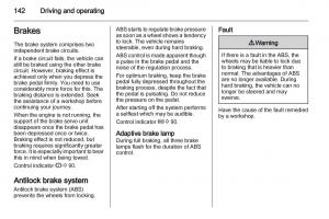 Opel-Zafira-B-owners-manual page 142 min