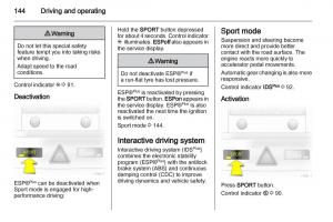 Opel-Zafira-B-owners-manual page 144 min