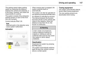 Opel-Zafira-B-owners-manual page 147 min