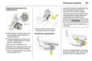 Opel-Zafira-B-owners-manual page 153 min