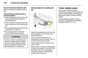 Opel-Zafira-B-owners-manual page 154 min