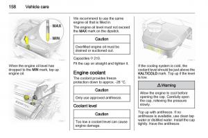 Opel-Zafira-B-owners-manual page 158 min