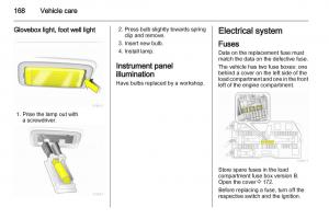 Opel-Zafira-B-owners-manual page 168 min