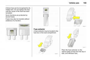 Opel-Zafira-B-owners-manual page 169 min