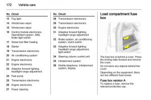 Opel-Zafira-B-owners-manual page 172 min