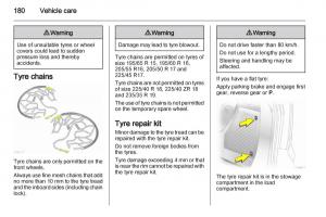 Opel-Zafira-B-owners-manual page 180 min