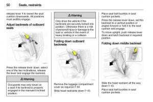 Opel-Zafira-B-owners-manual page 50 min